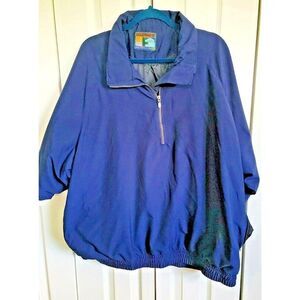 Forrester's Outerwear Men's XXL Windbreaker‎ Pullover Jacket Navy Blue SS 2XL